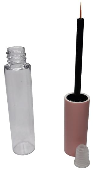 Envase Delineador 10ml tapa Rosa Cuerpo Transparente