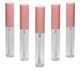 Envase EnvaseLipgloss 10ml Tapa Rosa Cuerpo Transparente